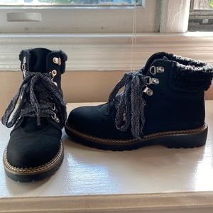 Black Laced Ankle Boots - 6.5